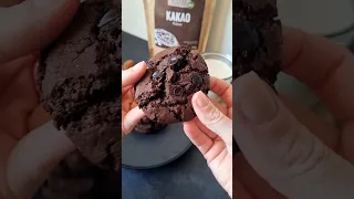 vegane Kakao Cookies 🤯 (Anzeige) #shorts #food #recipe #yt #bake