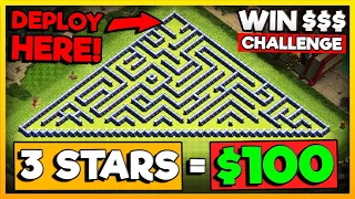 First to 3-Star THIS Wins $100 - Clash of Clans Challenge