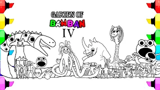 Garten of Banban 4 Coloring Pages from NEW THIRD Teaser Trailer / COLOR All NEW MONSTERS / NCS MUSIC