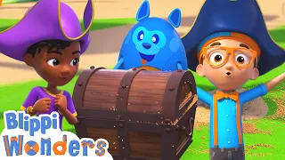 Buried Treasure | Blippi Wonders Magic Stories and Adventures for Kids | Moonbug Kids