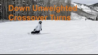 Down Unweighted Crossover Turns - Snowboarding #Shorts