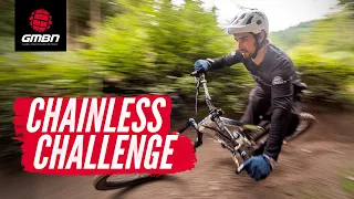 Chainless Challenge + I Cleared That Gap! | Is A Mountain Bike Faster With No Chain?