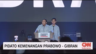 (FULL) Pidato Kemenangan Prabowo-Gibran Pasca Menang Hasil Quick Count