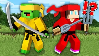 JJ and Mikey Became NINJA in Minecraft Challenge Maizen Superhero