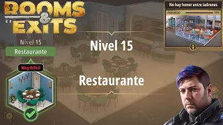 Rooms & Exits. Solución del nivel 15, Restaurante, del capítulo 1, no hay honor entre ladrones.
