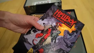 Hellboy The board game Unboxing * Amass Games * dungeon crawl fight skirmish dice minis comics HD