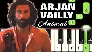 Arjan Vailly 🔥 | Animal | Piano tutorials | Piano Notes | Piano Online #pianotimepass #arjanvailly