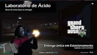 GTA Online: Dica de como entregar o laboratório de ácido rapidamente, entrega única, estacionamento.