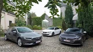 2019 Peugeot 508 vs 2019 Volkswagen Arteon vs 2019 Opel Insignia Grand Sport