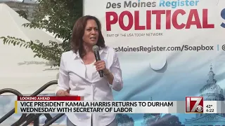 Kamala Harris to visit Durham next week