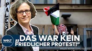 BERLIN: "Dürfen Risiko nicht mehr eingehen" Kehrtwende bei Uni-Direktorin nach Pro-Palästina-Protest