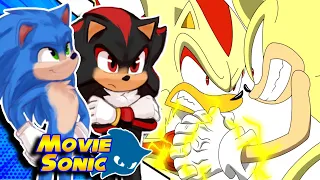 Movie Sonic and Movie Shadow React to Sonic VS Shadow Multiverse Wars?!