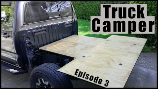 Building truck camper -- Ep. 3: deck and font wall frame