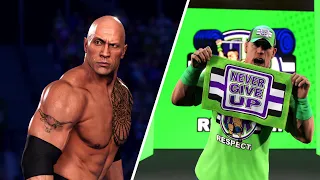 The Rock vs. John Cena WrestleMania Full Match Gameplay | WWE 2K22 | 4K
