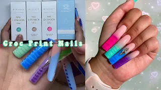 CROC PRINT OMBRE NAILS + MAKARTT BUILD YOUR OWN POLYGEL KIT! Nail Tutorial