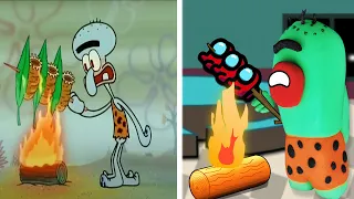 Sponge-Gar and Pat-tar | Among Us Animation