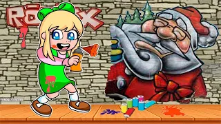 NANI PINTANDO con AEROSOL a SANTA y MERLINA ADDAMAS 🎅🎨 en ROBLOX🎨