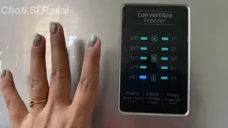 How to set temperature of Samsung convertible refrigerator | Convertible fridge temperature setting