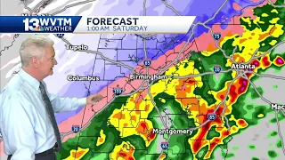 Snow impacts in central Alabama late tonight through Saturday morning