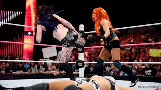 RAW 10.26.15 - Paige attacks Becky Lynch and Charlotte (Paige's Heel Turn)