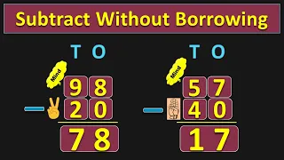 Class 1| How to do 2-Digit SUBTRACTION WITHOUT REGROUPING or BORROWING ? | PMCE