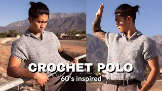 crochet polo shirt tutorial | how to crochet unisex top tutorial