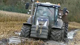 New Holland T7.270 Going For a Swim Whilst Working Hard in The Field | Häckseln | DK Agri