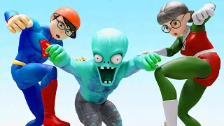 Scary Teacher 3D–NickSuperhero vs TaniHulk Fight Vs Dr Zomboss -Tani-Nick Hide and Seek With Rainbow