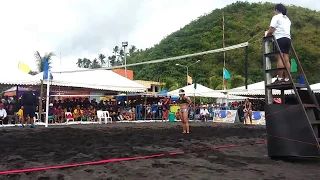 FEU vs Adamson Beach Volleyball Semis - Ibalong Festival 2015 in Legazpi City JEMA GALANZA