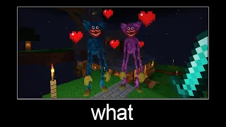 Minecraft wait what meme part 149 (huggy wuggy loves kissy missy)