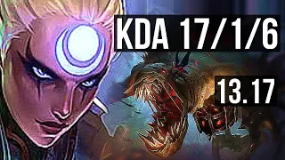 DIANA vs FIDDLE (JNG) | 17/1/6, Legendary, 600+ games, 800K mastery | EUW Master | 13.17