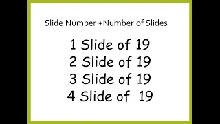 how to Show the slide number and total number of slides on every slide