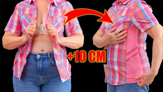 💛How to Upsize a Shirt by 10 cm - AMAZING sewing trick