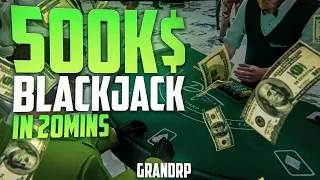 How i earned 500k$ in just few minutes | Grand RP INDIA | GTA 5 ROLEPLAY | Casino RP blackjack