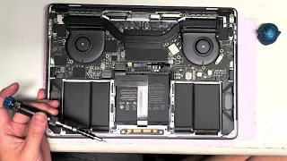13" inch 2019 MacBook Pro A1989 Trackpad Removal Cleaning Repair