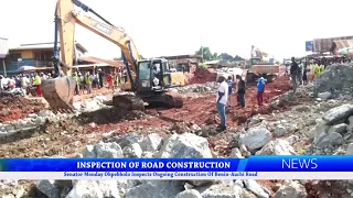 Senator Monday Okpebholo inspects Ongoing Construction Of Benin-Auchi Road