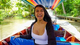 Turbo Longtail Riverboat in Bangkok Thailand - Khlong Lat Mayom Floating Market