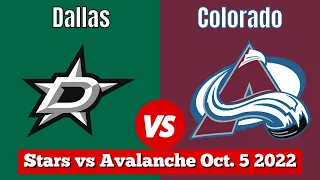 Dallas Stars vs Colorado Avalanche | Live NHL Play by Play & Chat