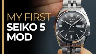 My first Seiko 5 mod! (no skills but still looks good in the end)