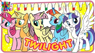 MLP My Little Pony Twilight Sparkle As All Ponies Color Swap coloring pages