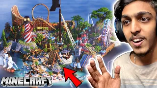 Trying MINECRAFT AMUSEMENT PARK ( WORKING ) !! GAME THERAPIST