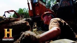 Ax Men: Aiden is Trapped Under a Log (S9, E10) | History