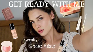 everyday bronzed glowy makeup look | tutorial for healthy looking skin | grwm