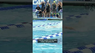 See how this swimming champ manifested her record-breaking 100-yard freestyle