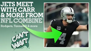 Jets meet with Derek Carr + more from Joe Douglas at NFL Combine