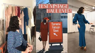 Toronto Vintage Clothing Show Vlog and HUGE HAUL! | Carolina Pinglo