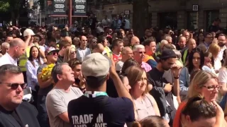 Manchester crowd sing Oasis's Don't Look Back In Anger