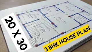 20 X 30 HOUSE PLAN II 600 SQFT HOUSE DESIGN II 20*30 GHAR KA NAKSHA