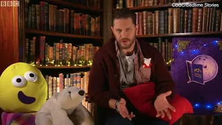 Video: Tom Hardy reads bedtime story to excited children on CBBC programme