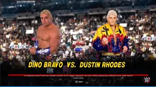 Dustin Rhodes vs Dino Bravo. SNME. WWE 2K23